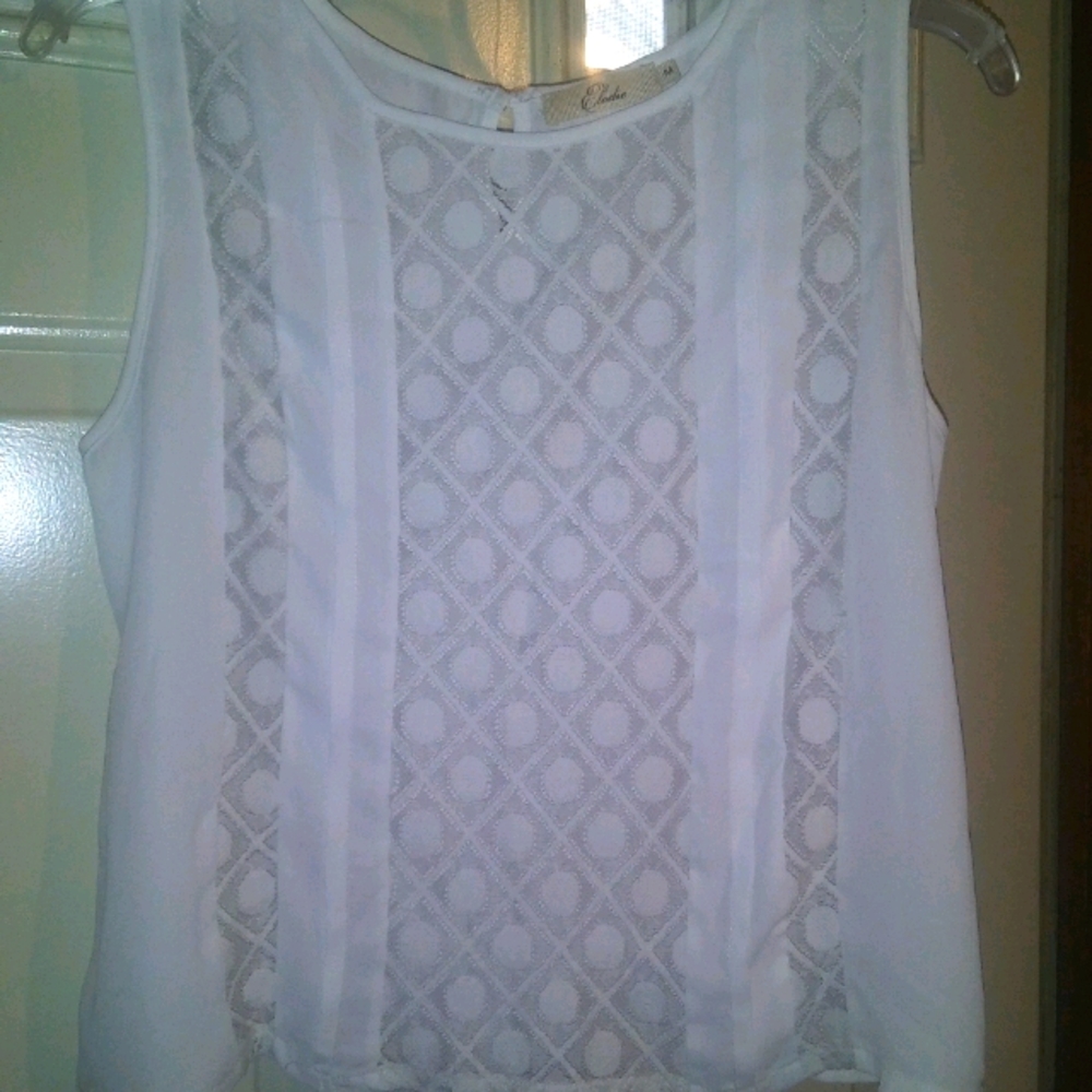 Sheer Sleeveless Blouse